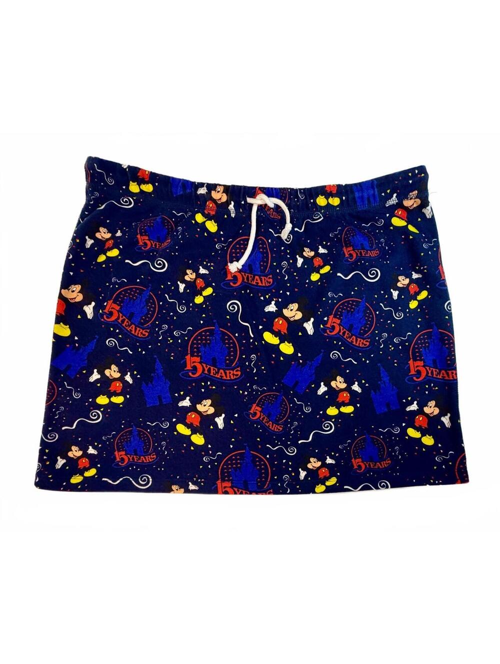 Disney Vault Collection 15 Years Anniversary Skirt Womens XL Mickey Castle Navy
